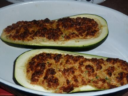 Courgette soufflée à l'aubergine
