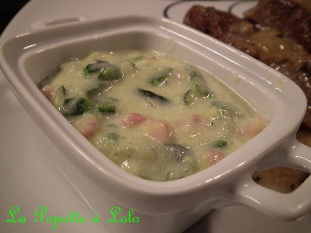 Courgettes à la carbonara