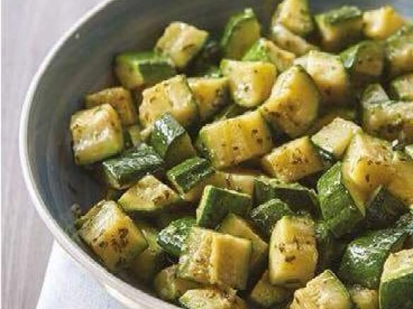 Courgettes à la menthe poivrée