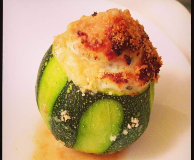 Courgettes rondes farcies à la ricotta