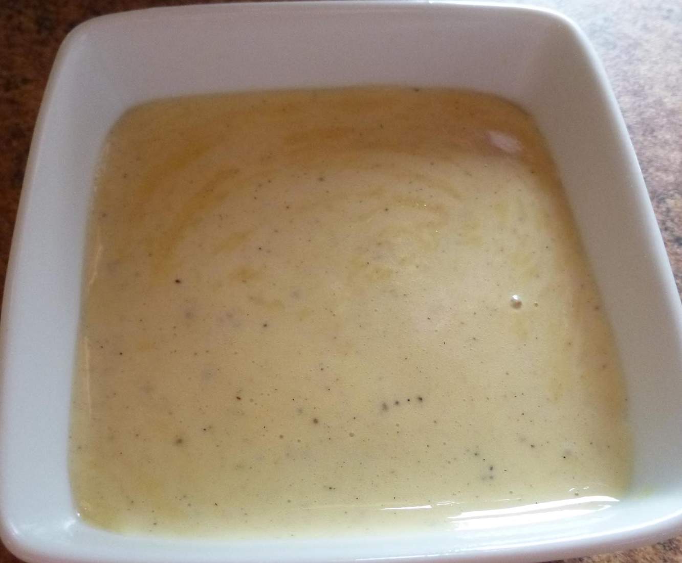 Crème anglaise sans lait de vache