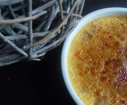 Crème brûlée aux poires