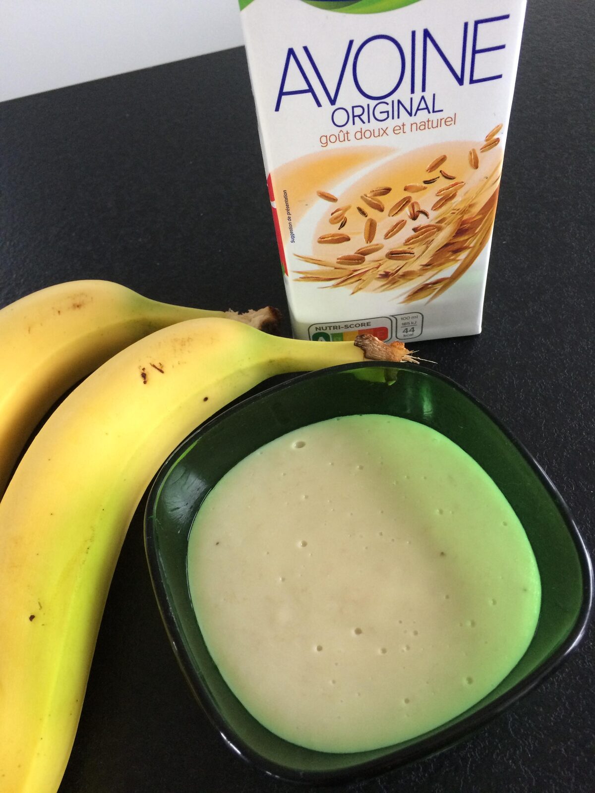 Crème de banane au lait d'avoine