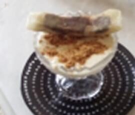 Crème de bananes à la mascarpone avec sa brick banane chocolat