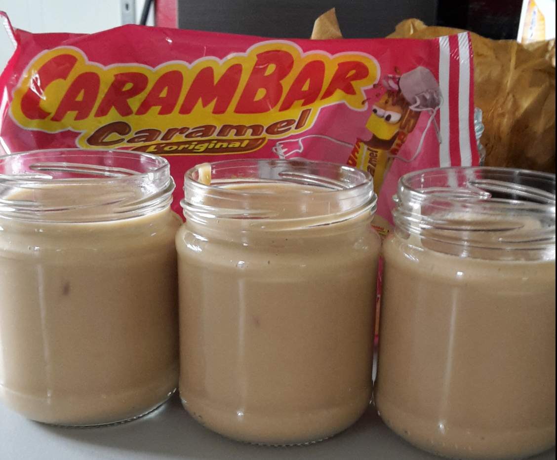 Crème dessert danette au carambar