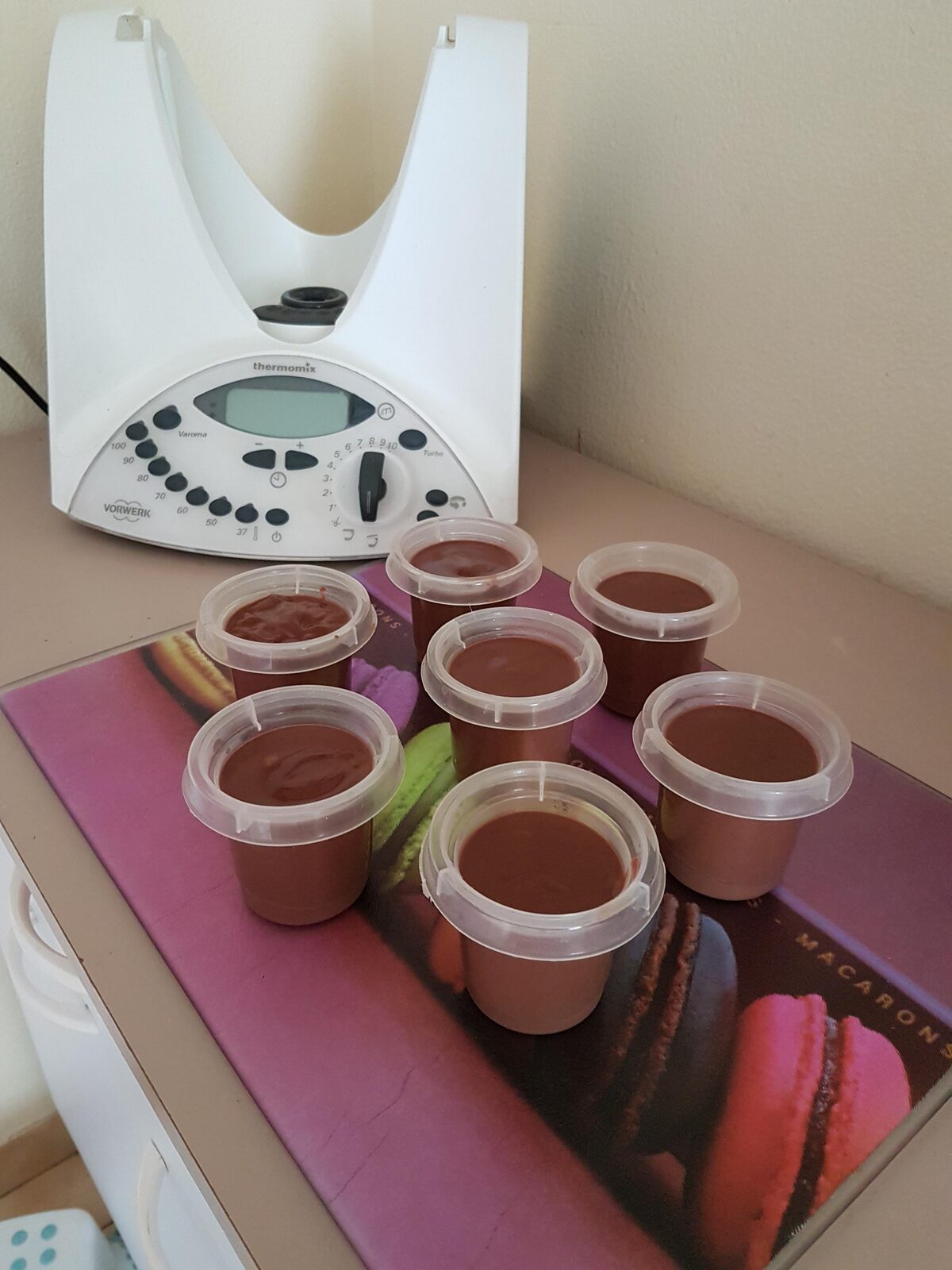 Crème dessert ferme et fondante au chocolat et lait de coco (sans lactose ni oeufs)