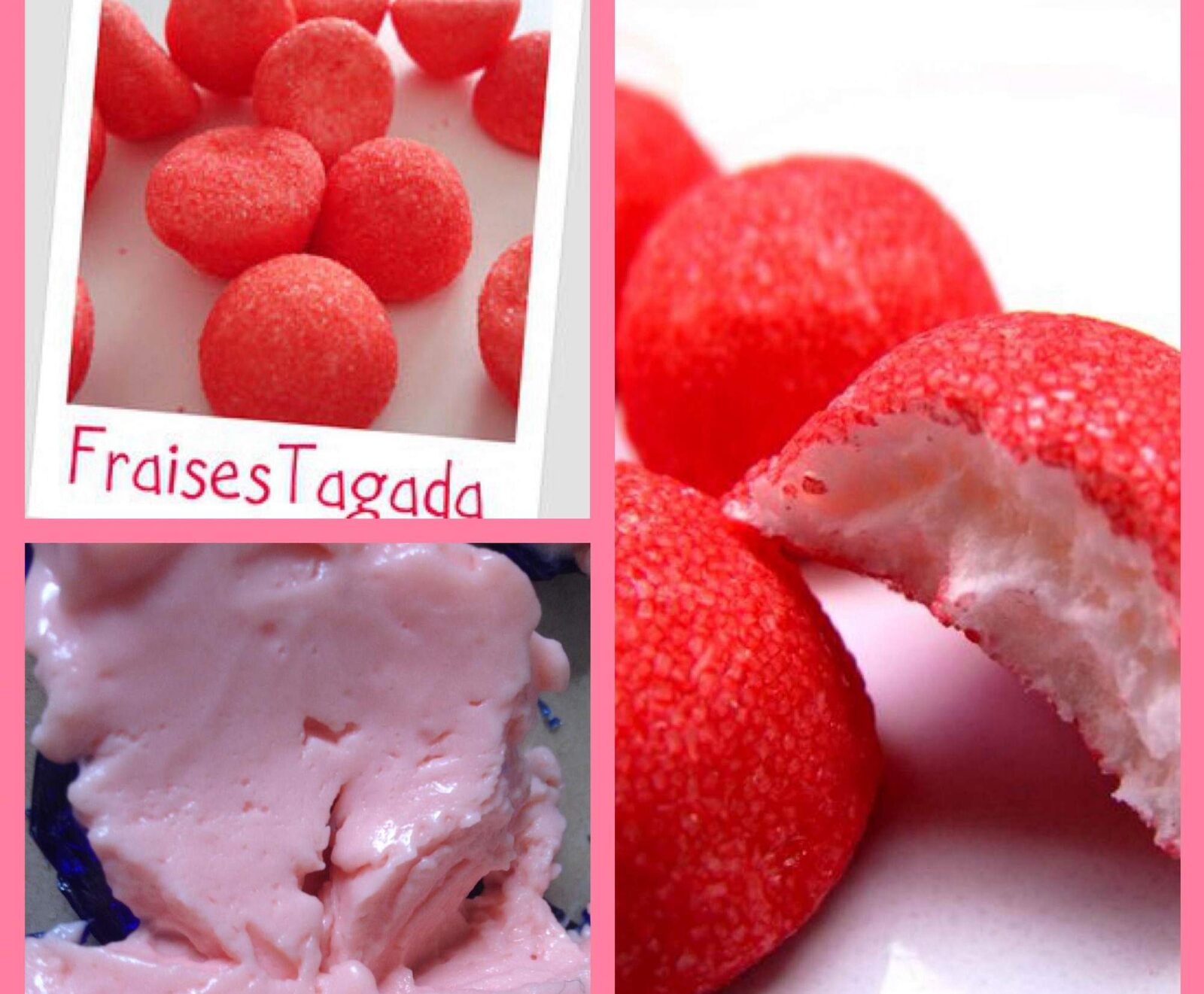 Crème glacée aux fraises Tagada