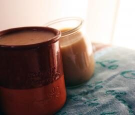 Crèmes dessert pomme poire à l’agar-agar (sans sucre, sans lait, sans gluten et sans oeufs) de Cléa Cuisine