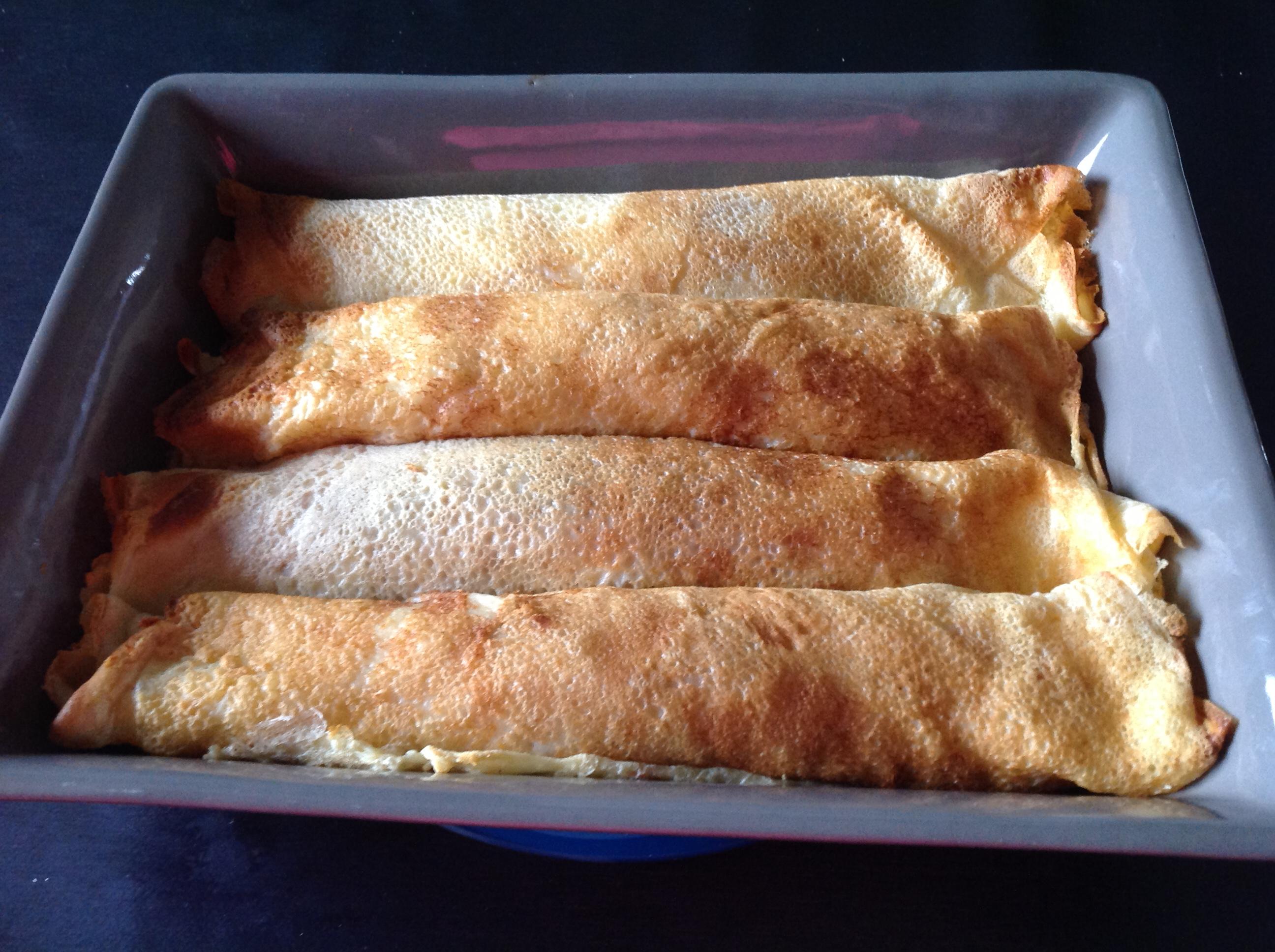 Crèpes au jambon fromage