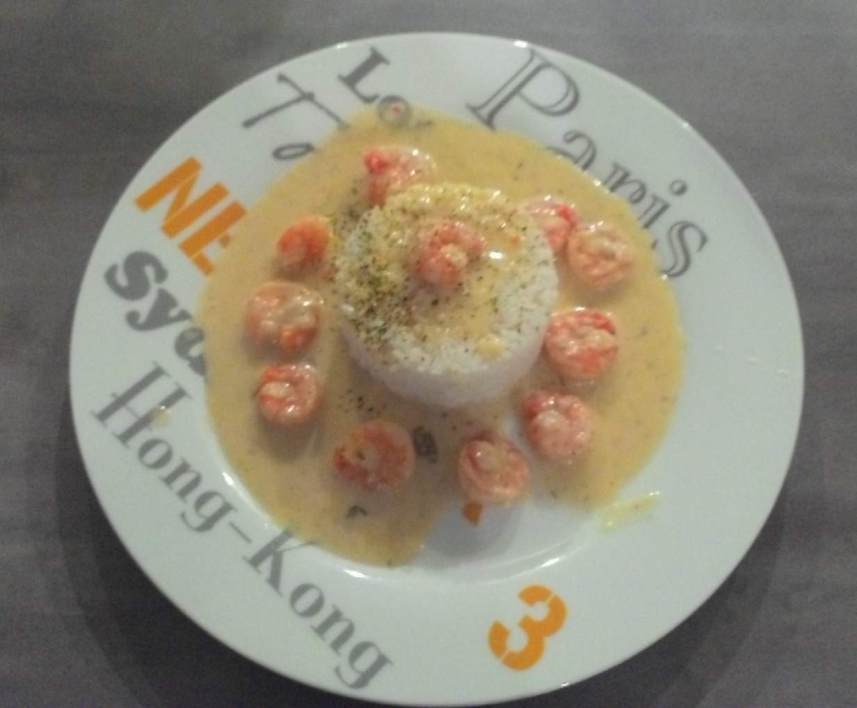 Crevettes à la crème