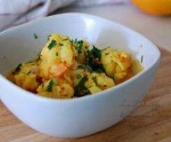 Crevettes au safran et jus d'orange