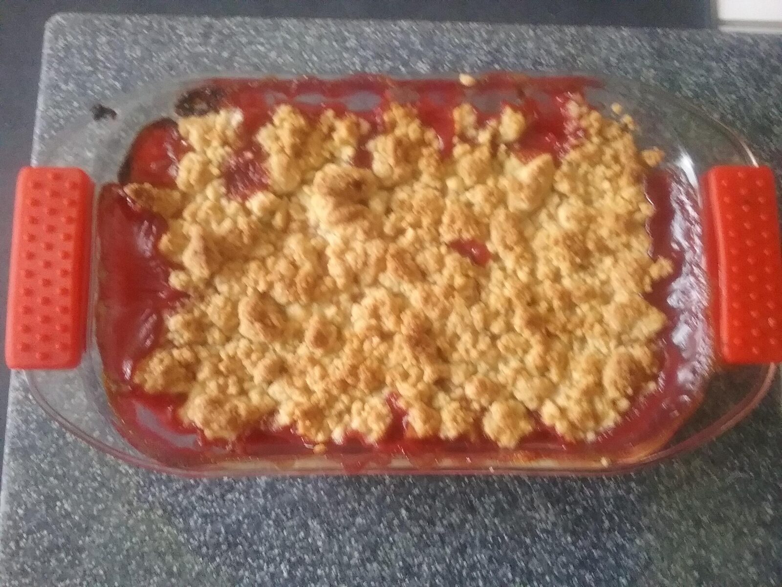 Crumble aux péchés de vignes