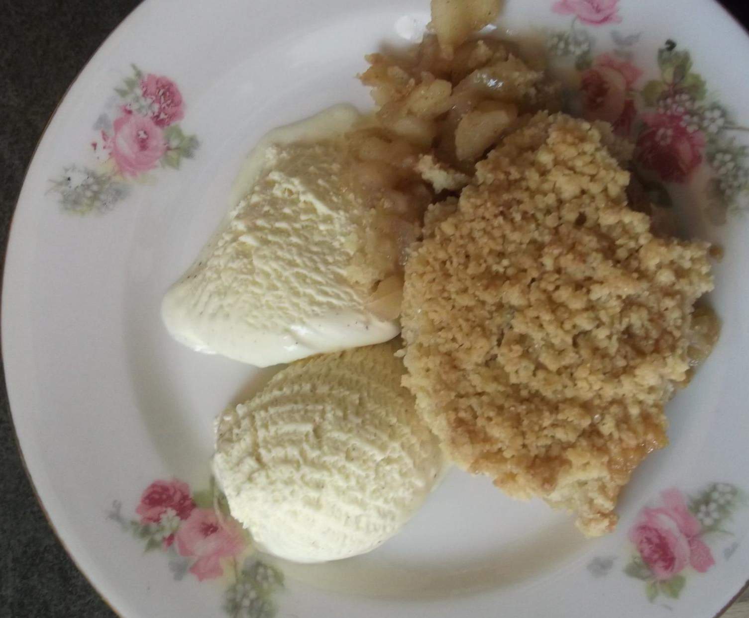 crumble aux pomme et cannelle