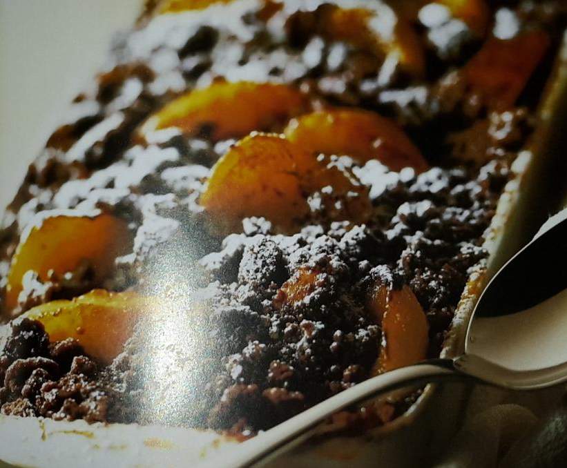 crumble chocolat-abricot