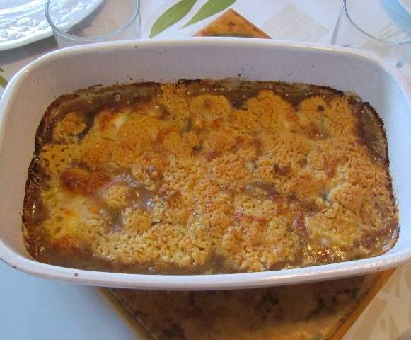 Crumble d’aubergine et mozzarella
