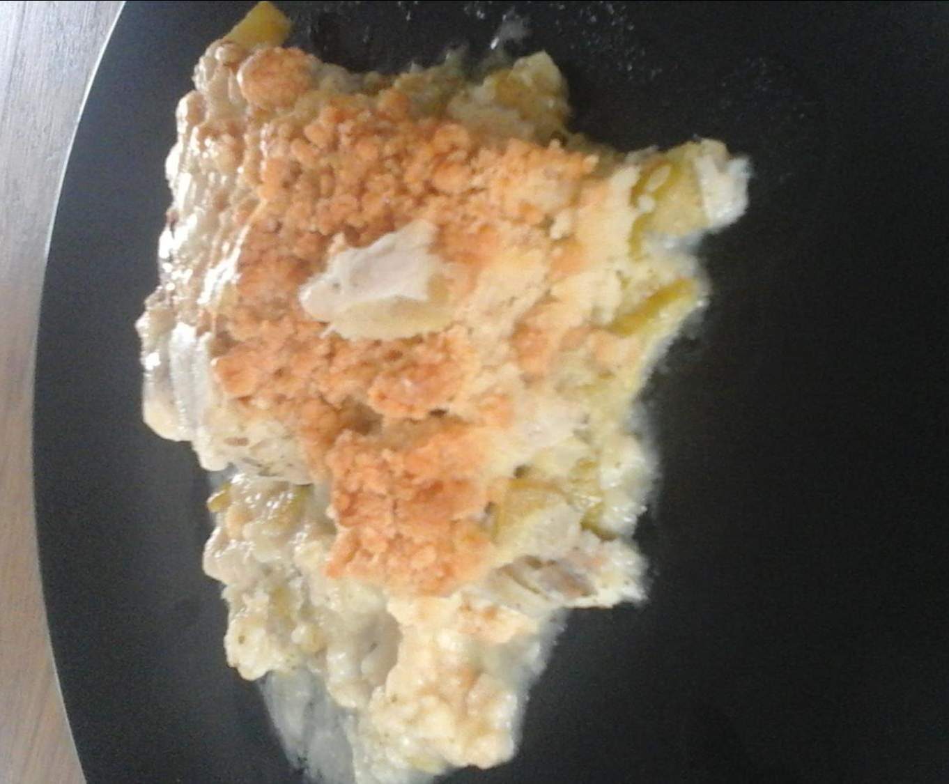 Crumble de poisson et courgettes