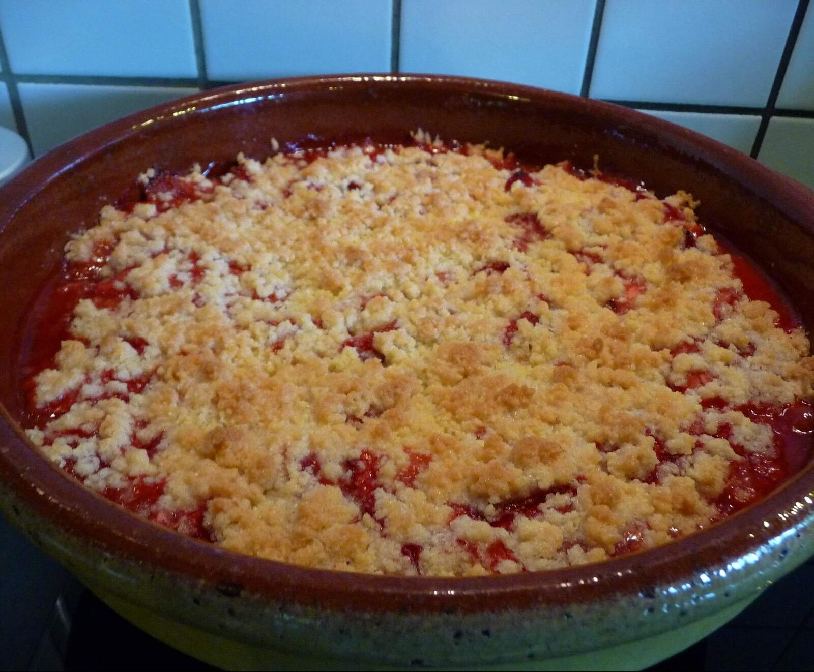 CRUMBLE FRAISE RHUBARBE