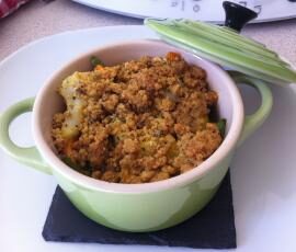 Crumble légumes au curry