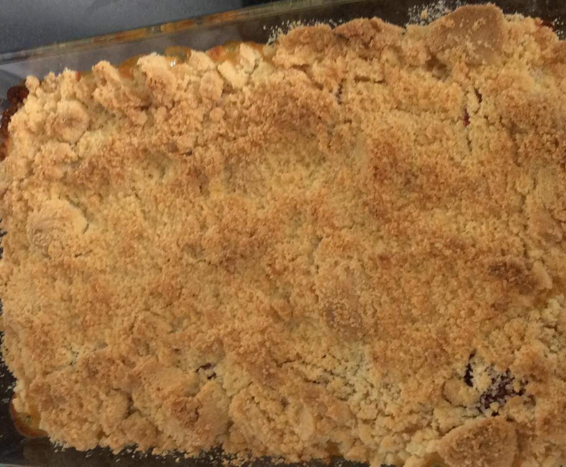 Crumble pomme framboise de tata