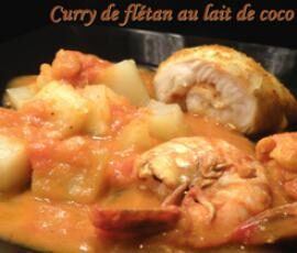 Curry de Flétan au lait de coco