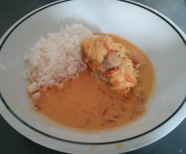 Curry de queue de lotte au lait de coco