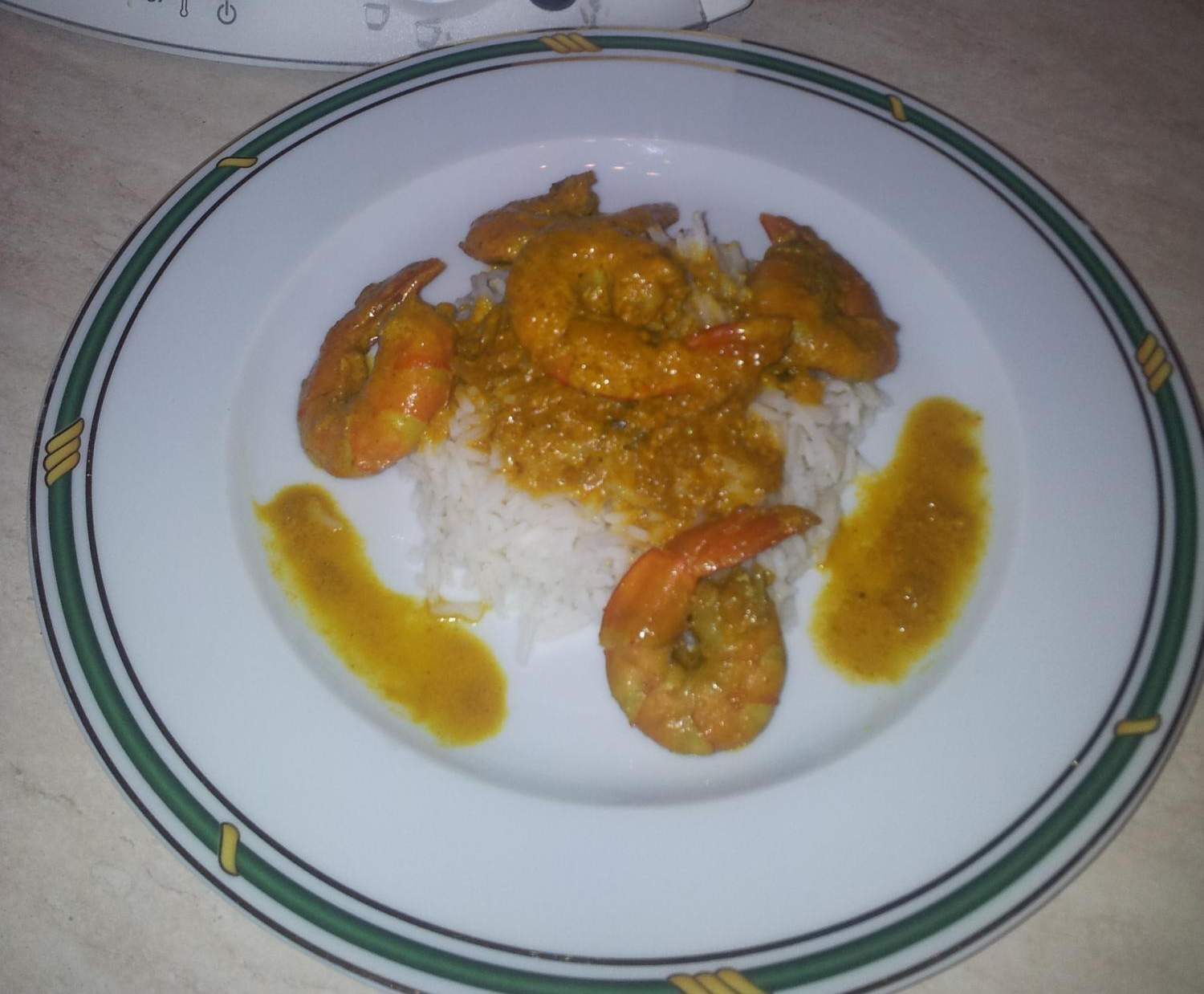 Curry Thaï de crevettes au coco