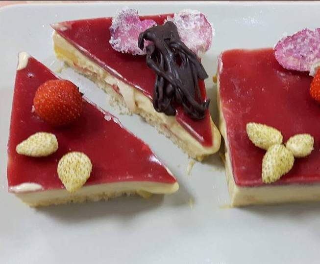 dessert aux fruit parfum de rose