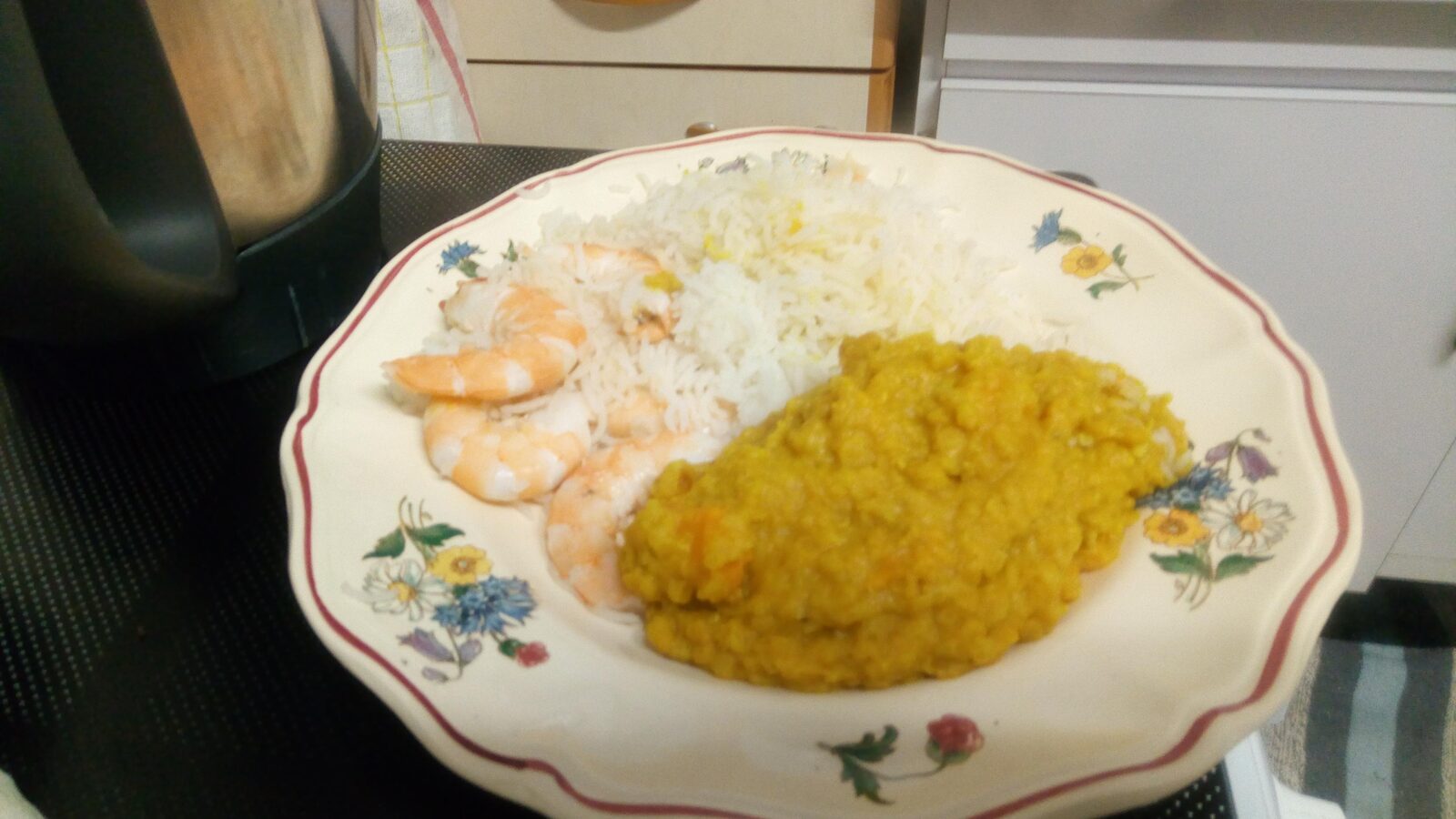 Dhal de patate douce et de lentilles corail
