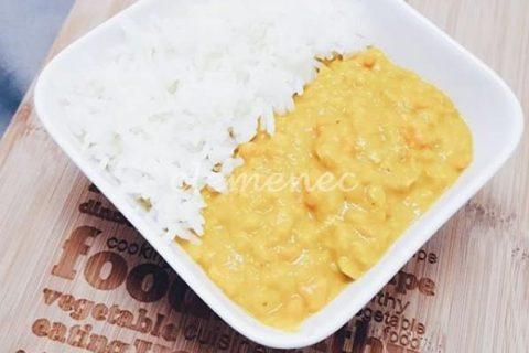 Dhal de patate douce et de lentilles corail