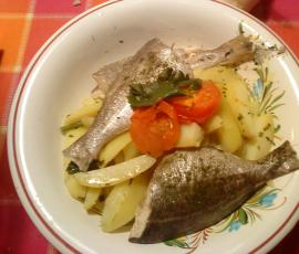 dorade au celeri et ses pommes vapeur