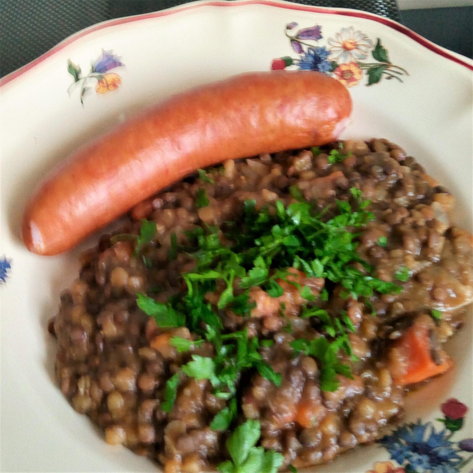 DUO DE LENTILLES AU SAUCISSE FUMÉE