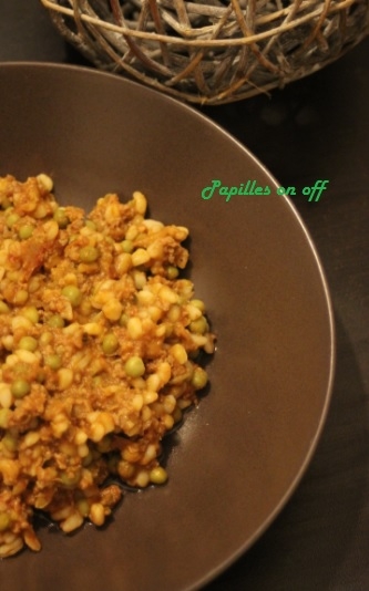 Ebly aux petits pois et à la viande hachée