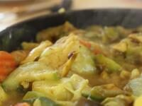 emincé de poulet aux carottes et semoule