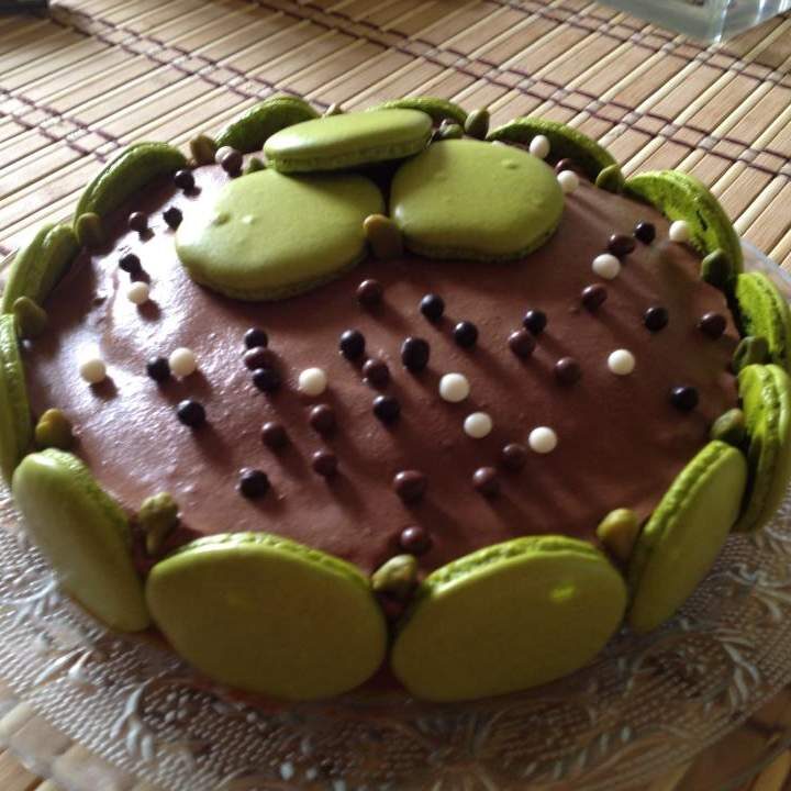 Entremet choco pistache