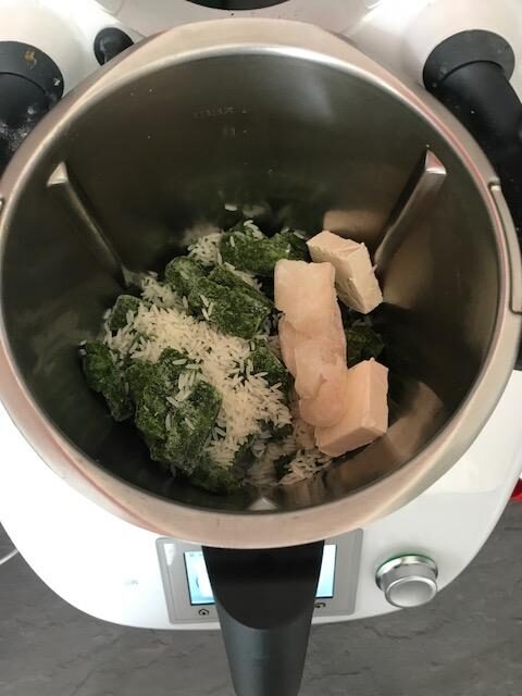 Epinards Riz Thaï Cabillaud