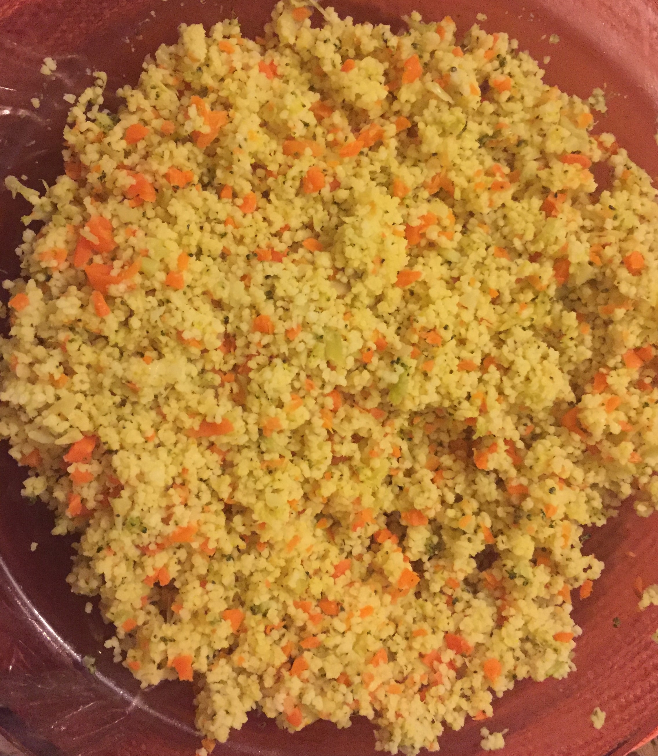 Escalope de dinde avec semoule de légumes