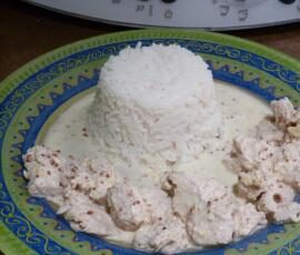 Escalopes de dinde sauce au chèvre et moutarde à l'ancienne (variante)