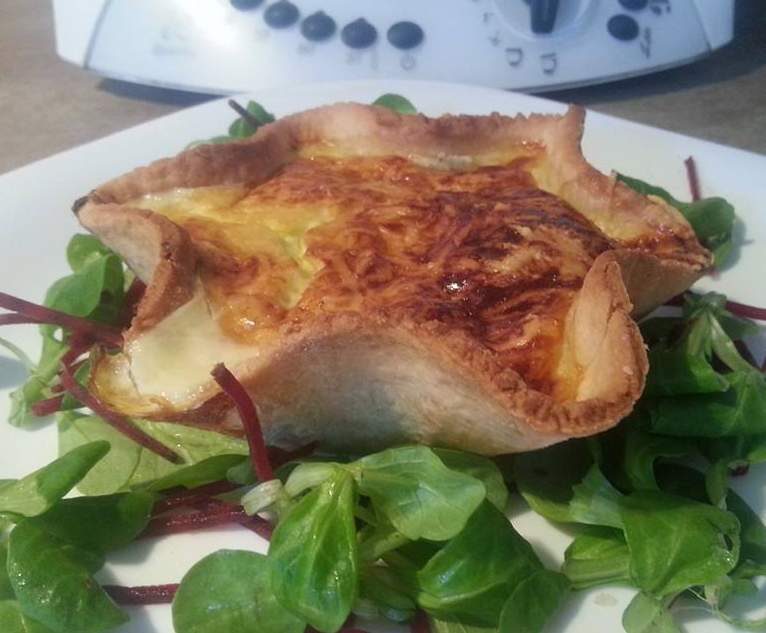 Etoile de courgette ou tartelette à la courgette