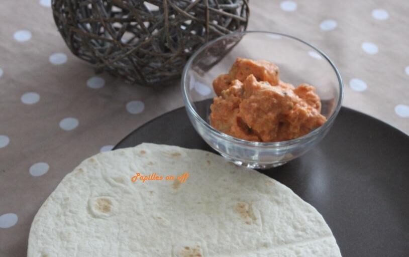 Fajitas de poulet sauce tomate