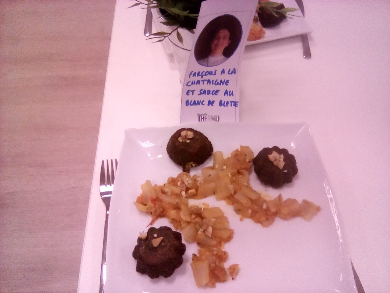 Farçous à la chataîgne et sauce au blanc de blette