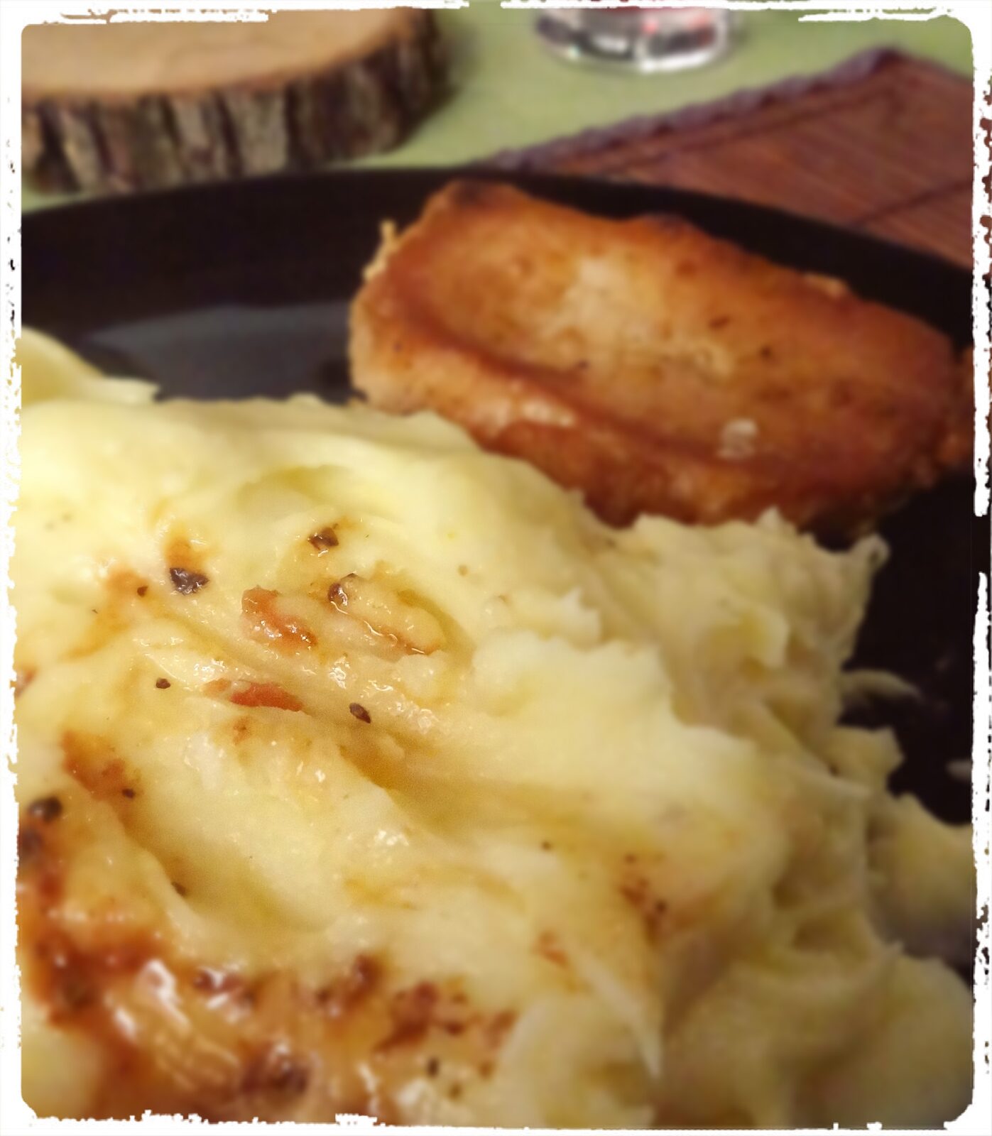 Filet de porc grillé à la moutarde et purée