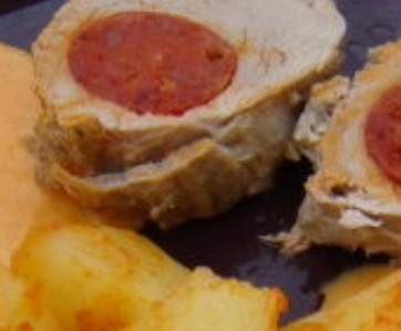 Filet mignon au chorizo et accompagnements