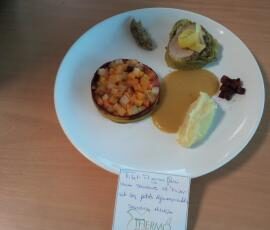 Filet mignon farci aux saveurs d'hiver et ses petits légumes oubliés