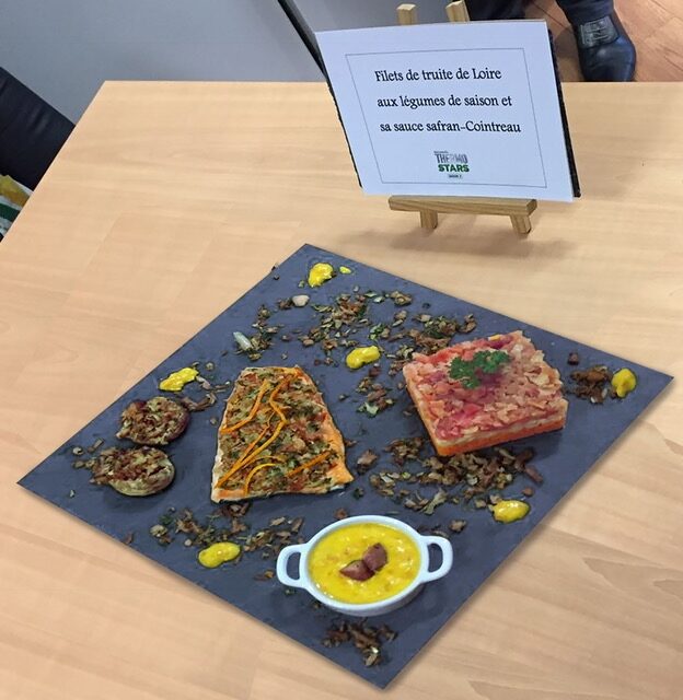 Filets de truite de Loire aux légumes de saison en d'Anjou et sa sauce Safran - Cointreau