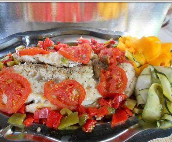 Filets lieu noir aux tagliatelles de carottes et courgettes