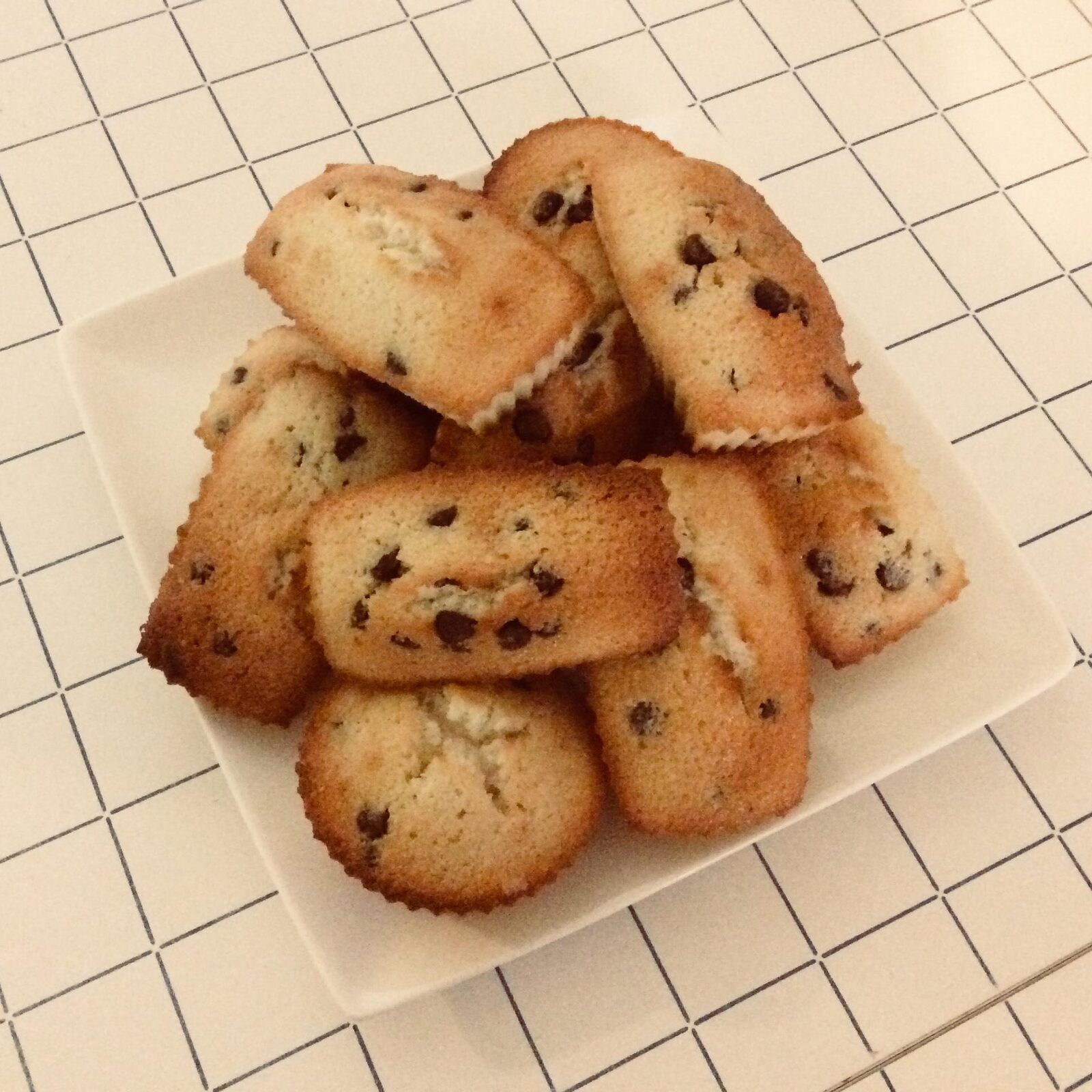 Financiers aux pépites de chocolat