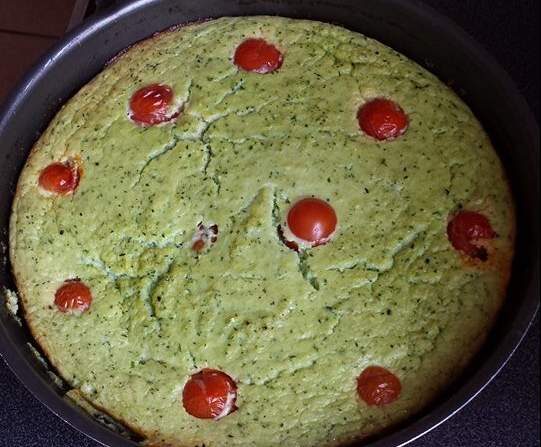 Flan aux courgettes chèvre et tomates cerises