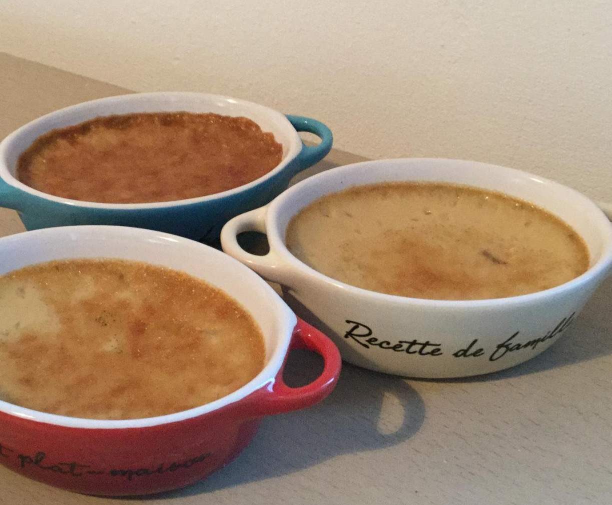 Flan aux oeufs et au lait végétal