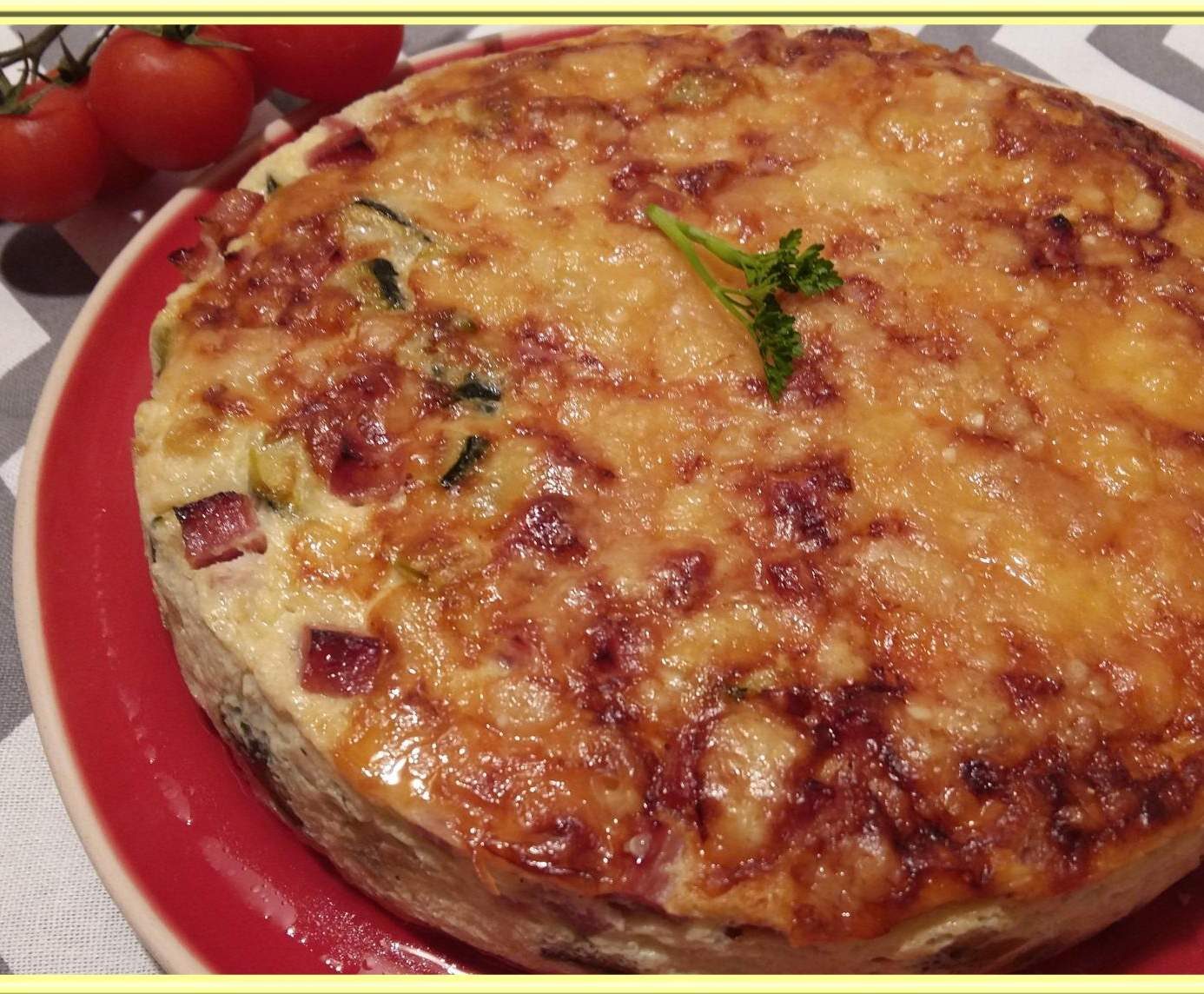 Flan courgettes jambon