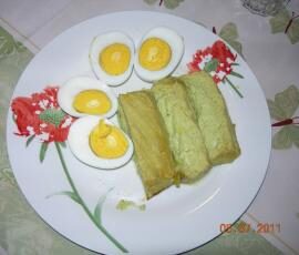 flan d'asperges au roquefort